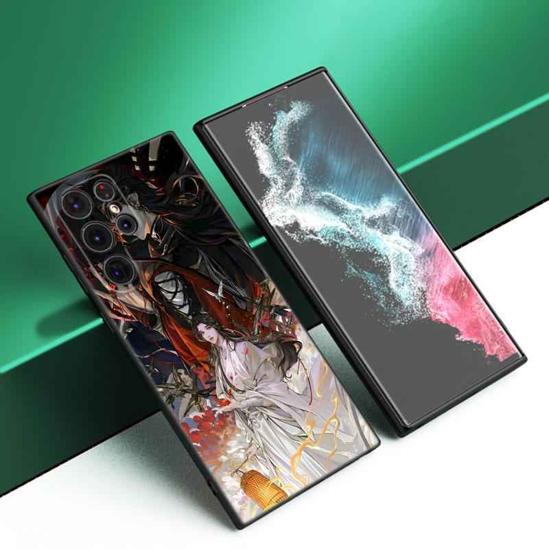 Небесный официальный Blessing черный силиконовый чехол для телефона Samsung Galaxy S23 S21 S20 FE S24 S22 Ultra S10E S10 S9 S8 Plus
