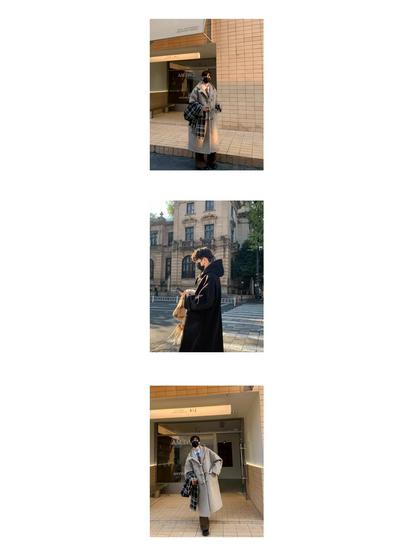 Мужское шерстяное пальто в студенческом стиле: Куртка с роговой пуговицей, с капюшоном, на хлопковом утеплителе, утолщенная, до колена, модная средней длины, для осени и зимы.