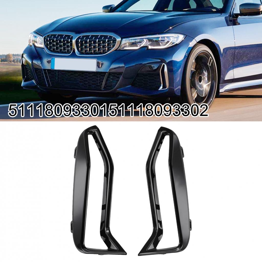 51118093301 1Pair Front Bumper Side Grille Black Trim For BMW 3 G21 M340i