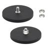 Neodymium Magnet Rubber Strong Magnetic with M8 Threaded Neodymium Magnet Magnetic Mount for LED Work and Car Vehicles Base, Coated, Type, Round,