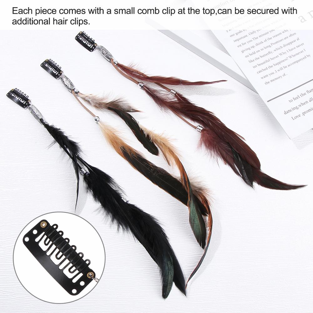 Extensions Comb Headdress Feather Hair Rope Hippie Headpieces Headband Headwear Novelty Hairclips
