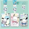 Student Cartoon ID & Access Card Holder with Retractable Lanyard - Cute Campus Bus and Meal Card for Kids