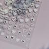 Cat's Eye 5D Gradient European Love Gem Wing Crystal Geometric Colorful Self Adhesive Nail Art Stickers Manicure Decals