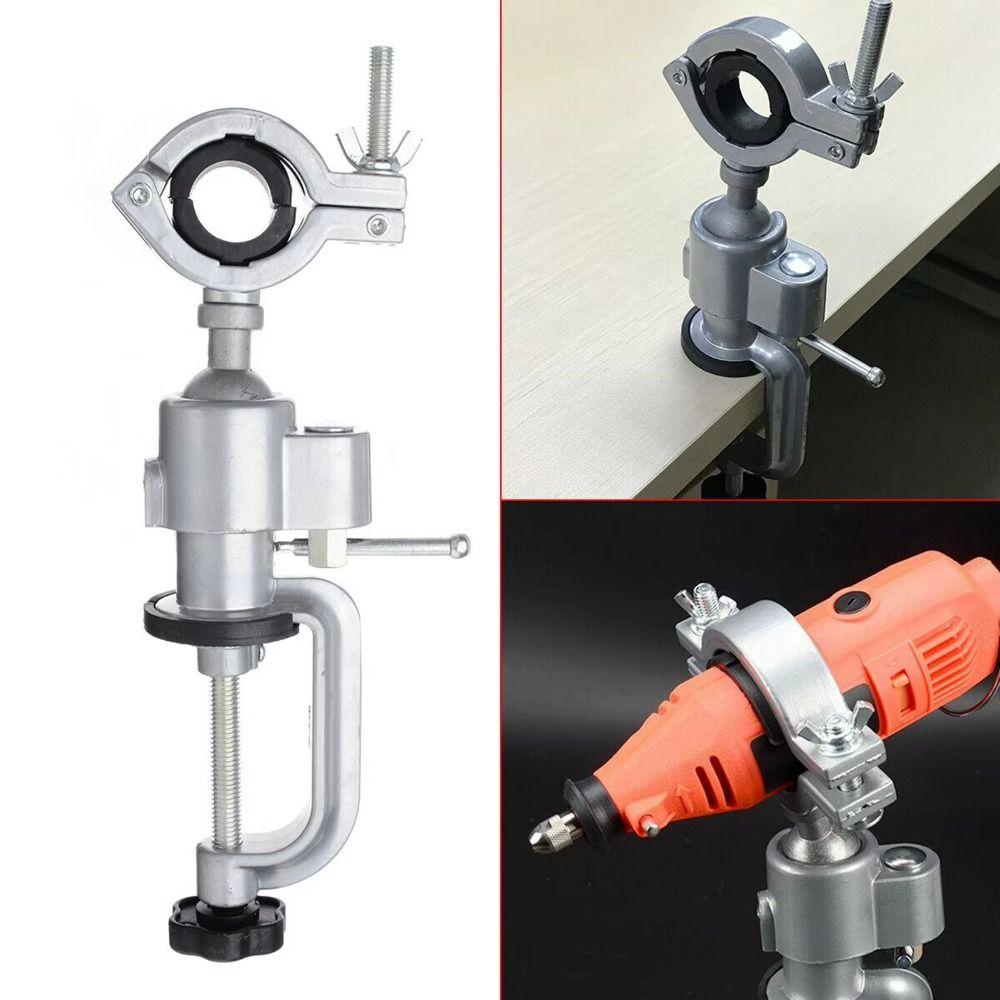 Adjustable Bench Vise 360° Rotating Electric Drill Stand Grinder Holder  Table Grinder Accessory