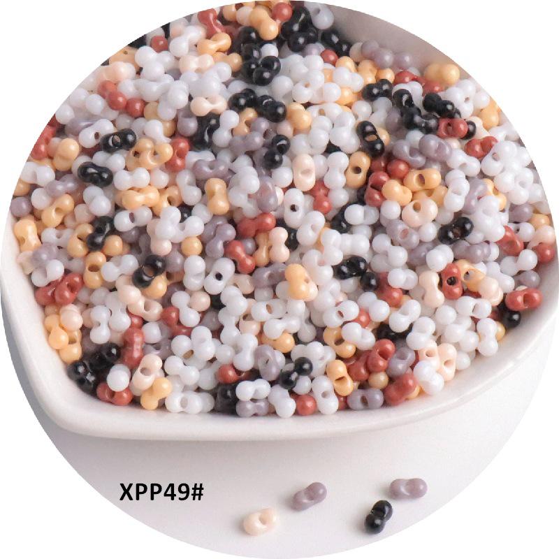 Стеклянные бусины-арахис сплошного цвета 2x4 мм для изготовления украшений и аксессуаров для волос своими руками