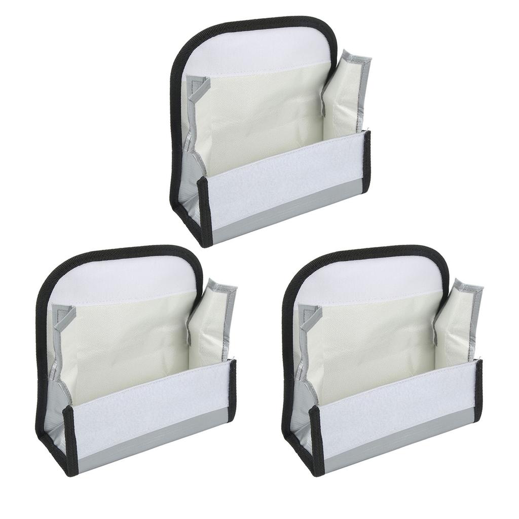 3 шт. Безопасный пакет для липо-аккумуляторов, огнеупорный, взрывозащищенный, практичный, безопасный защитный пакет для хранения и зарядки