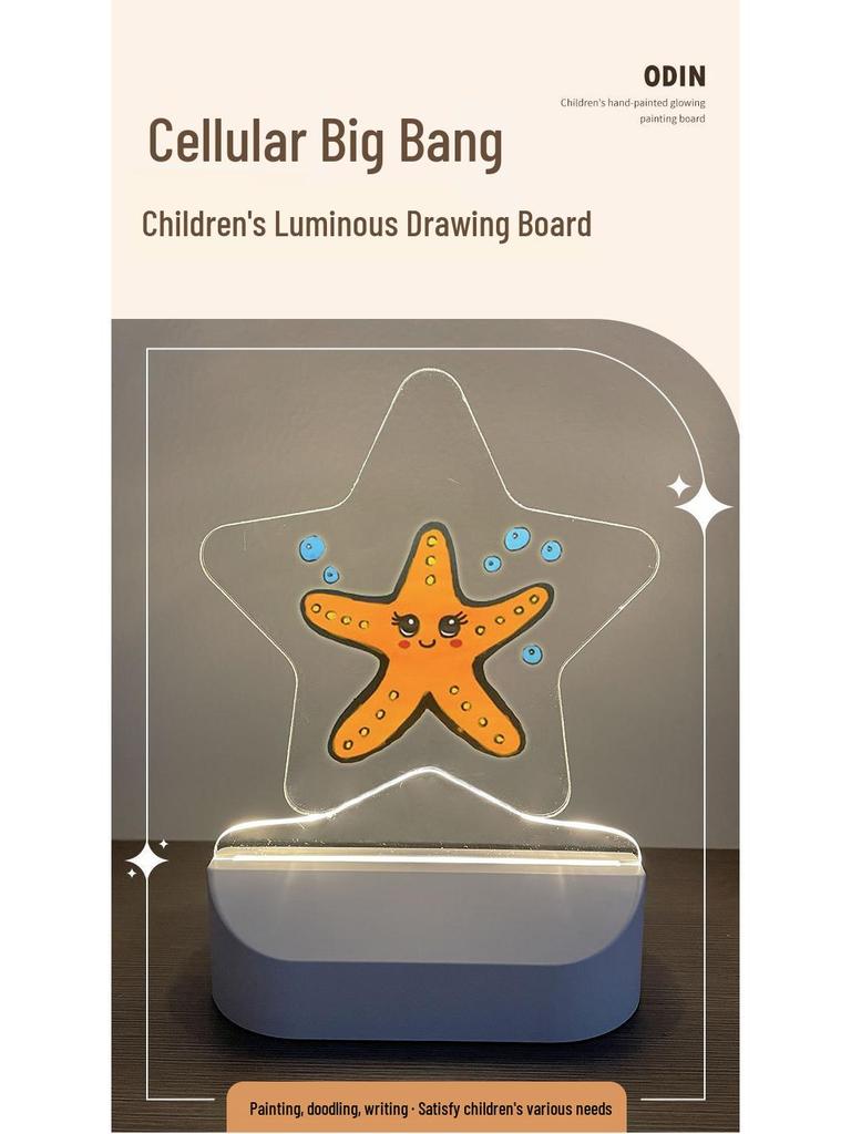 Стираемая светодиодная доска для рисования для детей – Портативная настольная доска для рисования и сообщений