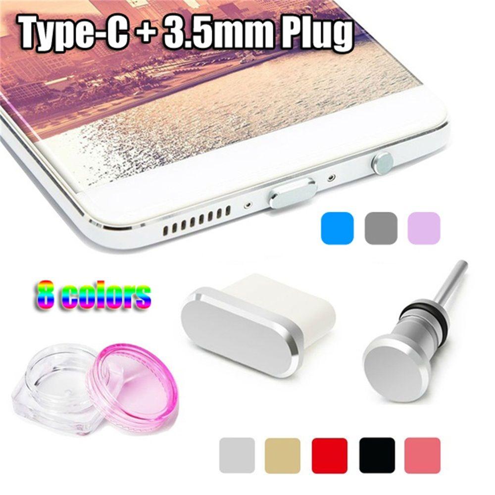 Metal Earphone Anti-Dust 3.5mm Jack For Samsung S10 Macbook Type C Charging Port Dust Plug