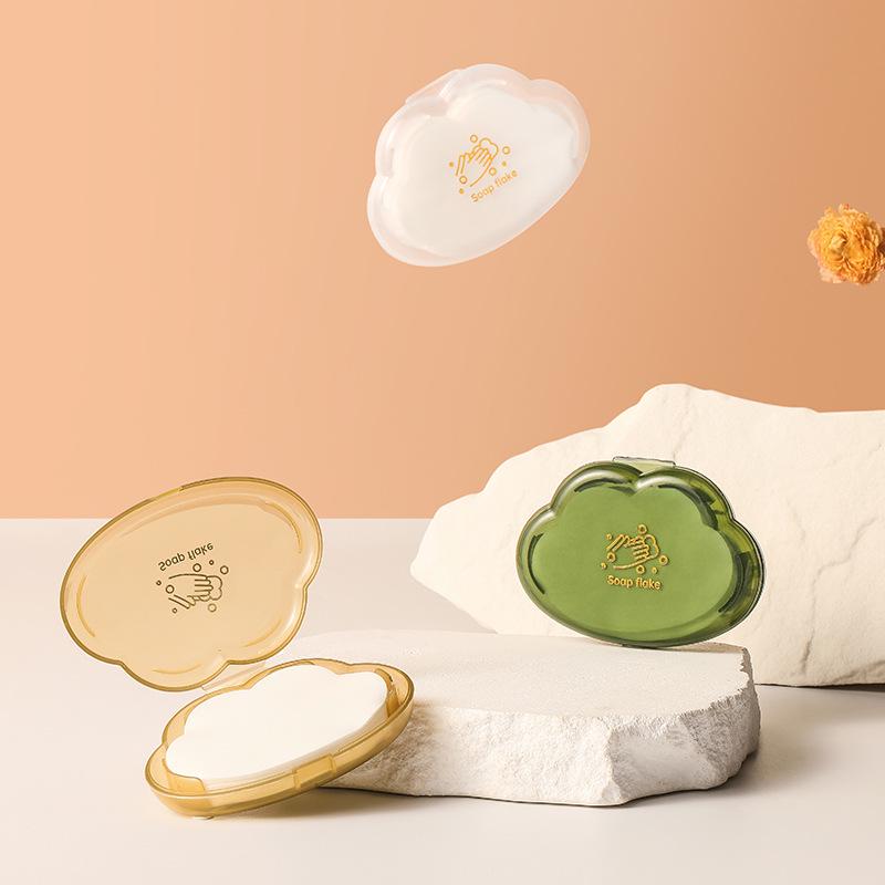 Водонепроницаемый дорожный футляр для мыла Cute Cloud Face Wash - портативный, с дренажным уплотнением, небольшого размера