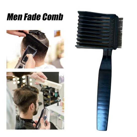 2Pcs Barber Fade Comb Anti-static Men Curved Blending Flat Top Hair Clipper Guide Haircut Comb Home Salon Professional Hairdresser Styling Comb