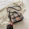 This Year's Popular Fashion Korean Version of the Versatile Ins Plaid Handbag 2025 Summer New Niche Design Small Square Bag