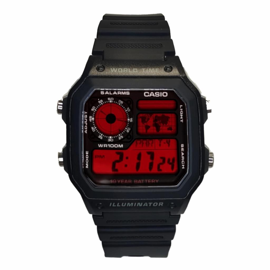 Casio Унисекс ПОДРОСТКОВЫЕ Красные Часы AE-1200WH-1A