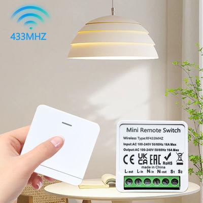 Умный переключатель RF 433 МГц Мини DIY Пульт дистанционного управления Реле Приемник 1/2/3-клавишная Настенная панель Выключатель света для светодиодной лампы Вентилятора Домашняя автоматизация