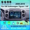 Автомобильное радио Android 14 Wireless CarPlay Auto для VW Volkswagen Tiguan 1 NF 2006-2016 Мультимедийный видеоплеер Стерео GPS 2din Navi