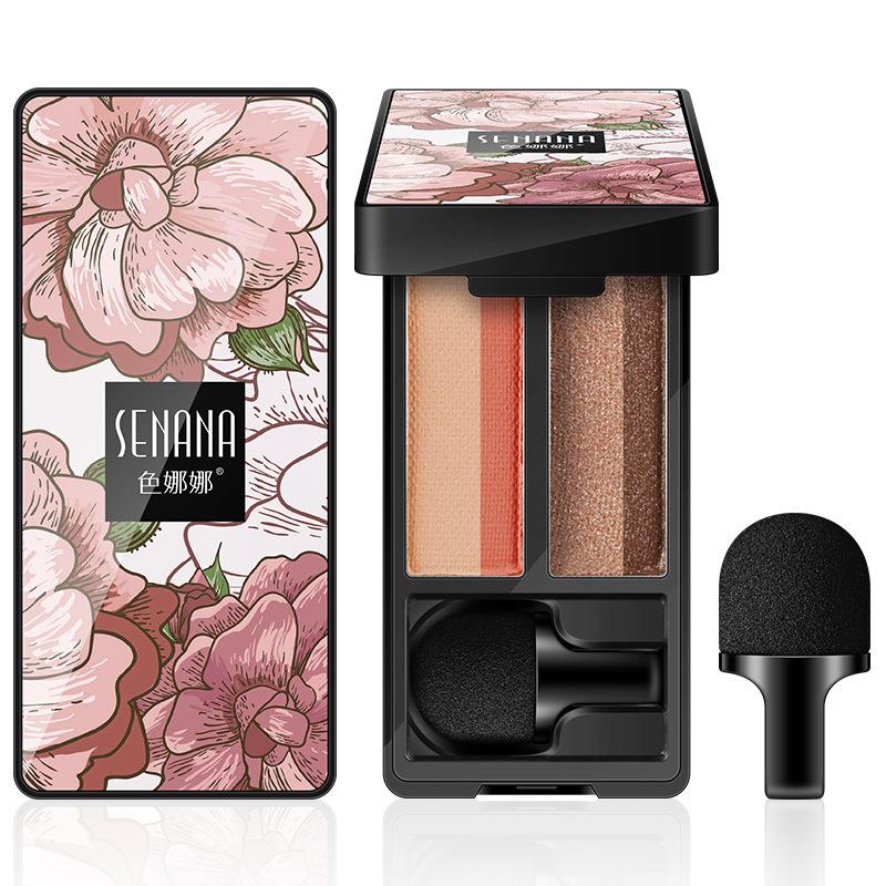 SENANA Водонепроницаемая и устойчивая к поту палитра теней с градиентом, не размазывается, легко окрашивается, не распудривается, долговечная четырехцветная палитра теней для век