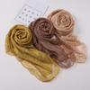 Solid Plain Lace Flower Patchwork Scarf for Women Muslim Islamic Hijab Head Scarves Shawls Female Long Pashmina Headwear