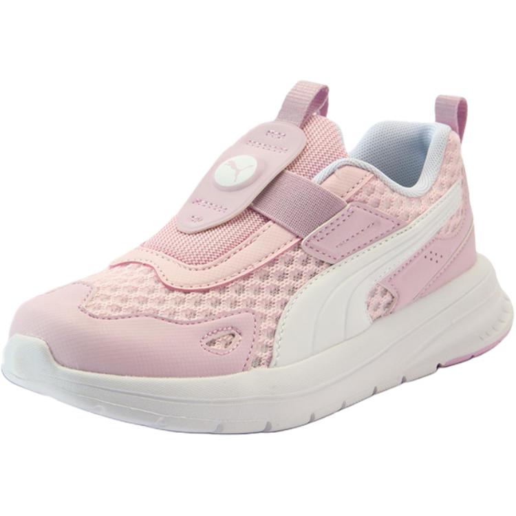 Puma Evolve Run Comfortable Versatile Durable Low-Top Running Shoes Kids Sneakers Light-Pink White Light-Purple 403242-01