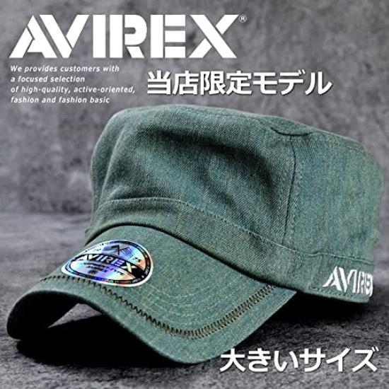 AVIREX Authentic Work Brand Plus 7992540 Numeral Men's Cap, Name, Sizes, (14787700) (JP, Size, 62.0 Cm, 64.0 Cm, Indigo)