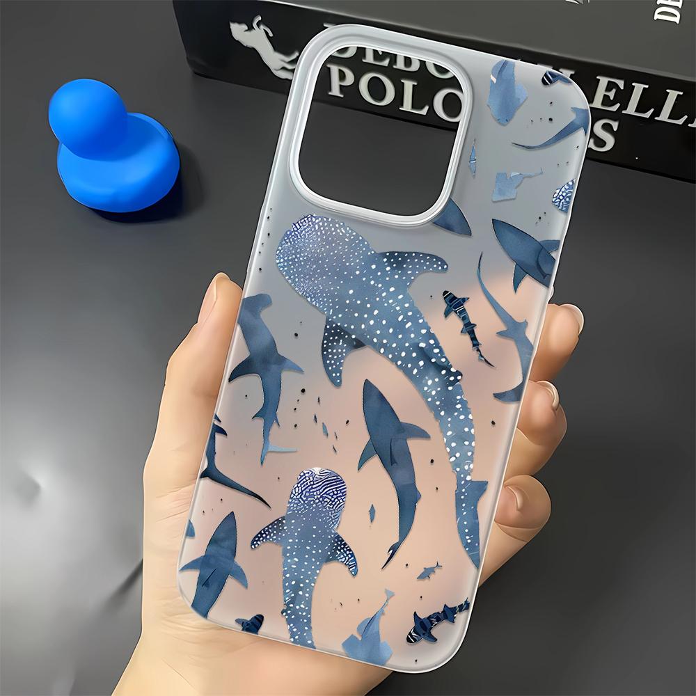Ocean Shark Phone Case For IPhone 17 17Air 16 15 14 13 12 11 Pro Max Shockproof Silicone Soft Bumper Cover Funda