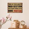 Exclusive Putuo Decor Stunning German Tin Sign Eye Catching "Einmal Mit Profis Arbeiten War Gestern" Design Perfect Wall Decor