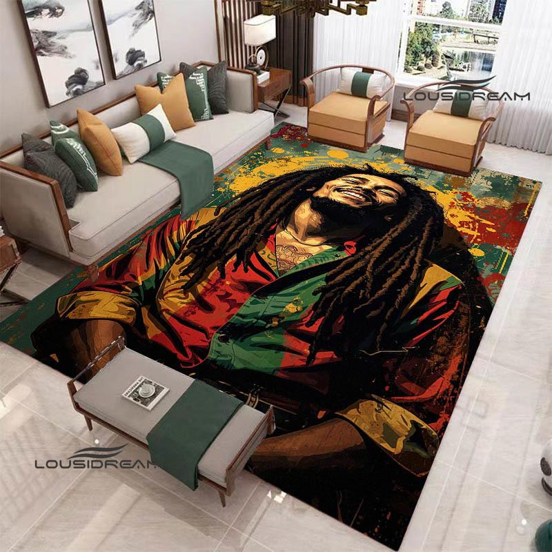 Bob Marley Lion printed carpet Non-slip carpet outdoor carpets area rug Home bedroom decor rug for bedroom birthday gift