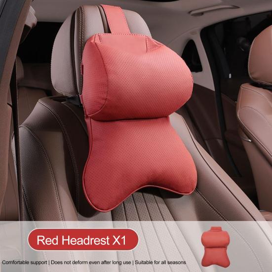 Car Neck Pillow Ergonomic Breathable Car Headrest Neck Cushion with Elastic Strap Adjustable Cervical