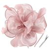 Cross-hot selling organza feather head flower bridal wedding hair accessories European and American Jockey Club headgear headband hairpin dual use