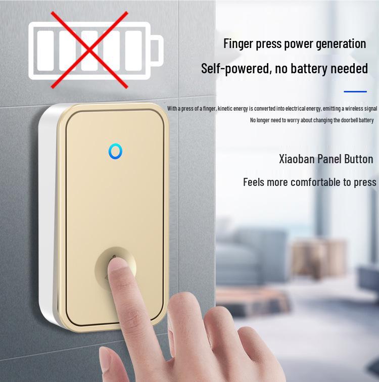Self-Powered Wireless Doorbell: Long-Range, Waterproof Call Bell for Home & Elderly