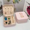 Mini Jewelry Storage Box Bridesmaid Gift Ideas Travel Jewelry Case Initial Letter with Name Birthday Party Box Mother's Day Gift