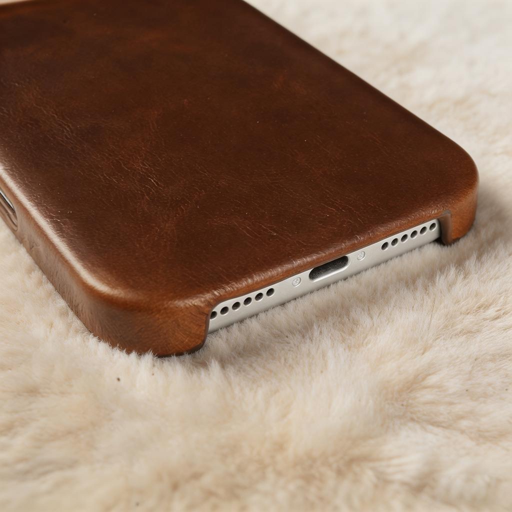 Магнитный чехол из натуральной кожи для iPhone 15 16 17 Pro Max Чехол для телефона для беспроводной зарядки Magsafe Задняя крышка 15Pro 17Pro Max