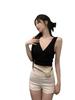 Pure desire chic sweet babes sexy suspender vest women's summer outer wear inner design sense niche short v-neck top