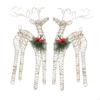 2 шт. Рождественские украшения, украшения в виде оленей, настольные декоративные светящиеся фигурки оленей, украшение для двора