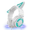 Наушники с ушками лисы и кошки, Bluetooth-гарнитура, Беспроводные наушники Bluetooth 5.3, HD-звонки, Качество звука Hi-Fi, Проводные и беспроводные, Динамическая LED-подсветка