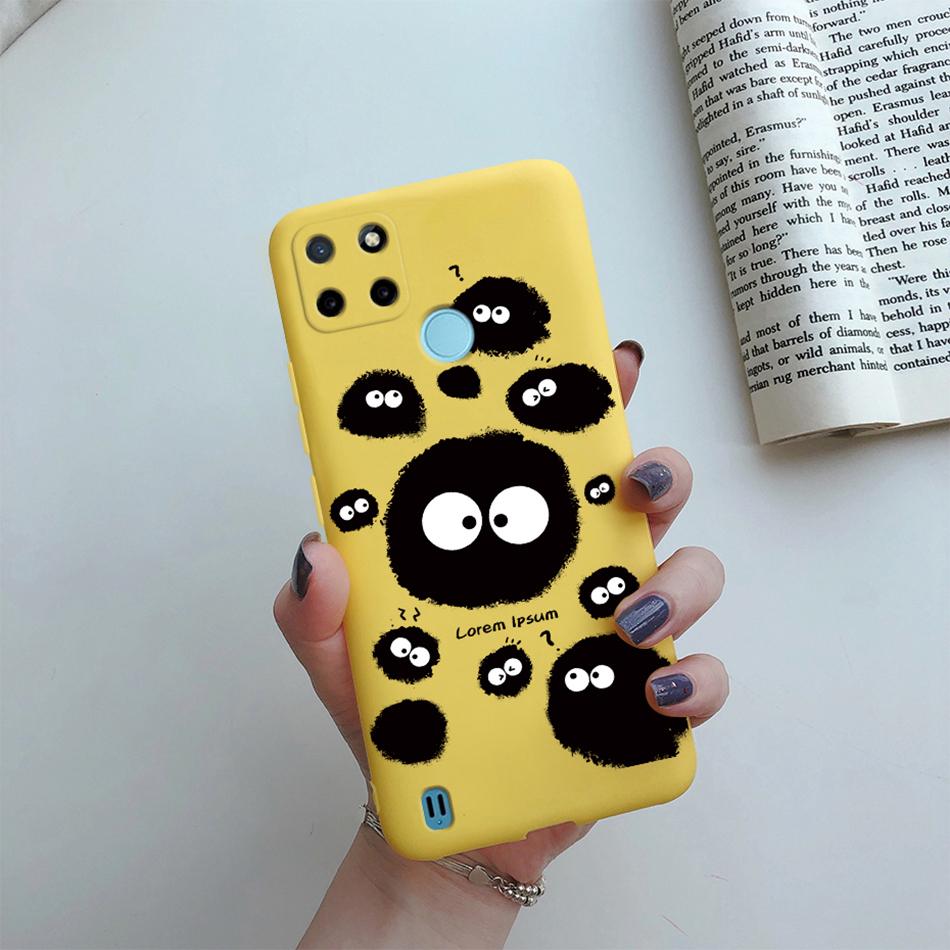 Чехол Для Realme C25Y C21Y Задняя Крышка Милый Цветок Защитный Мягкий Чехол Для Телефона Силиконовый Мультяшный Funda Для Oppo Realme C25Y C 21Y Capa