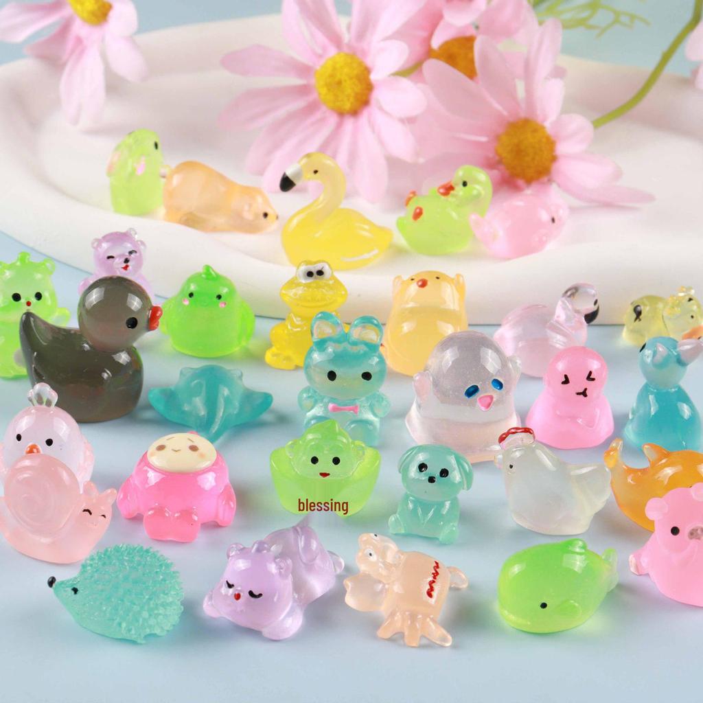 Luminous Cartoon Animal Hair Clips: Rabbit, Duck, Panda, Strawberry, Bear, Turtle