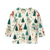 Children's 3/4 Sleeve Round Neck Top Christmas Tree Printed Everyday Casual Top