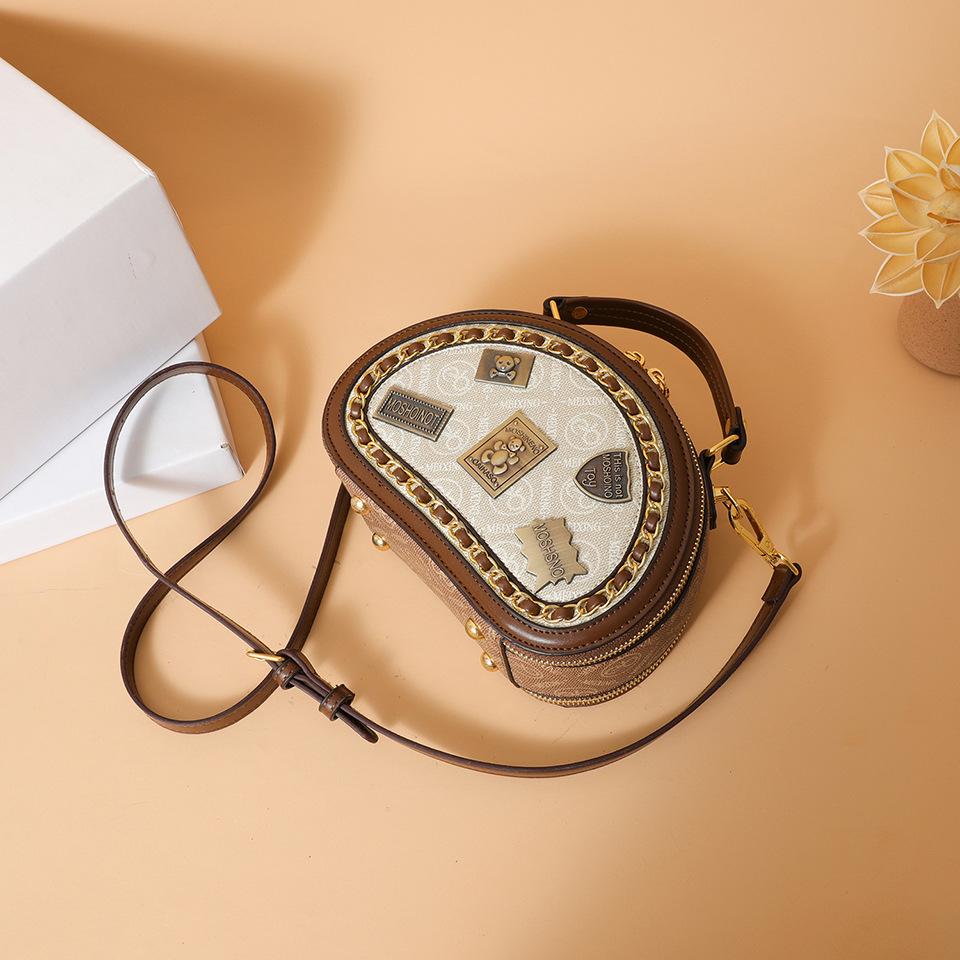 Tooxika Новая модная простая ретро-сумка-значок, популярный стиль, женская универсальная сумка-мессенджер через плечо, маленькая круглая сумка