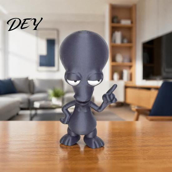 Компактное украшение-полка 3D-печатная фигурка инопланетянина, Забавная фигурка, Коллекционная статуэтка с большой головой, Модное украшение для комнаты, Настольное украшение, Подарок для влюбленных