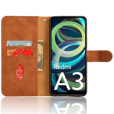 Для Xiaomi Redmi A3 4G/Poco C61 4G Чехол из ПУ кожи на ощупь кошелек чехол для телефона