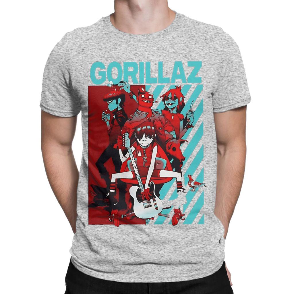Classic Funny 100 Cotton Tshirt Gorillaz Tees Tops For Unisex