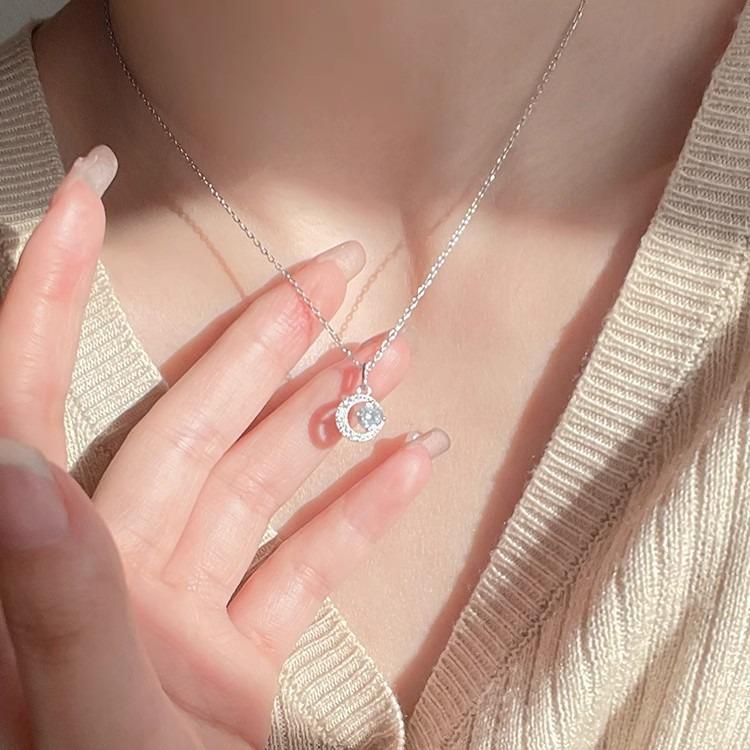 Ожерелье «Лунный циркон»: Стильный женский подарок, модный рождественский подарок 2025 года и подарок для девушки