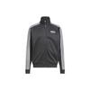 Select Jacket With Logo Print And Striped Zip-Up Stand Collar Men Outerwear Carbon-Black IC2413