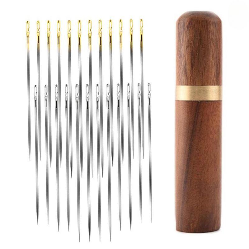 30 шт./компл., слепая игла для пожилых людей, булавка с отверстием для ручной резьбы, швейная игла, инструмент