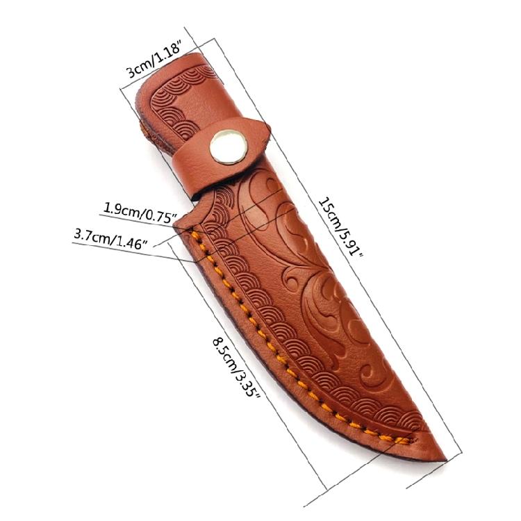 Embossed Leathers Sheath Knife Pocket Folding Knife Sheath Carriers Holsters