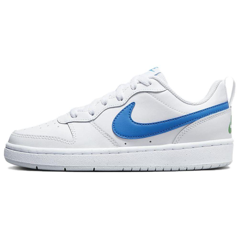 Nike Court Borough Low 2 GS White Photo Blue Kids Sneakers Pure-Platinum Stadium-Green BQ5448-123