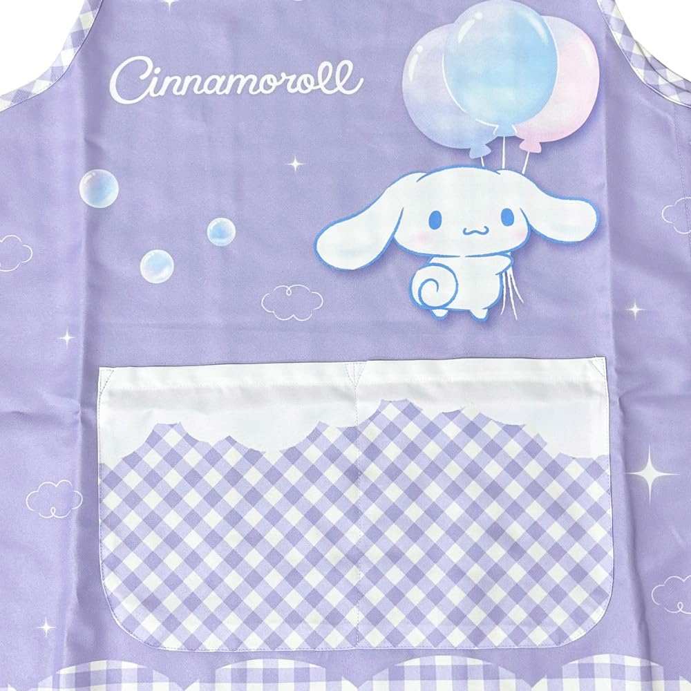 Фартук Salonje Cinnamoroll Легкий для работников по уходу за детьми и Боковой фартук, Для ношения, Взрослые, Пуговицы, Карман, Фиолетовый, 45371-04