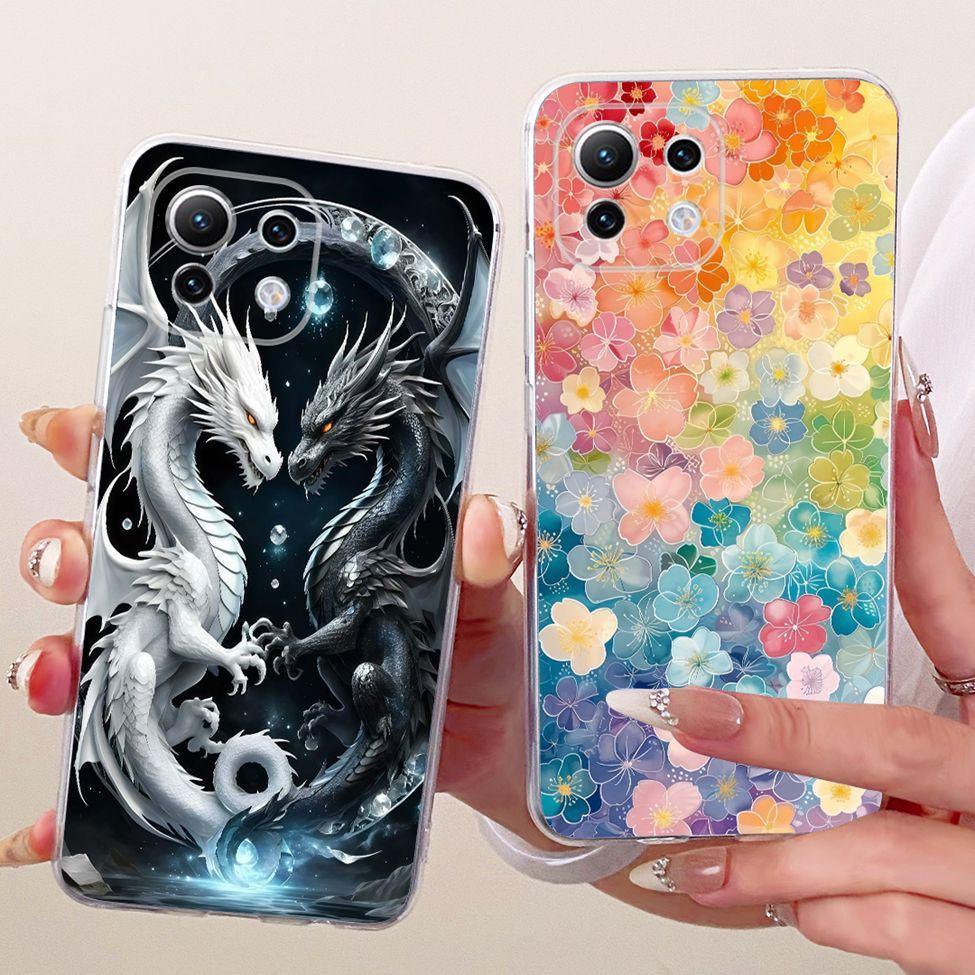 Clear Casing For Xiaomi Mi 11 Lite 4G Cover For Xiaomi Mi 11 Lite 5G Case Cute Cat Fashion Butterfly Funny Painted