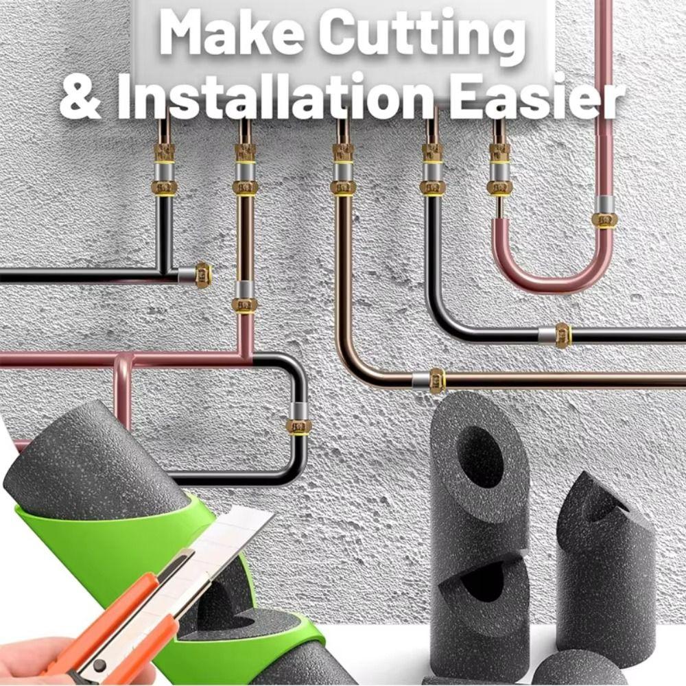 3pcs Durable Construction Foam Pipe Cutter Flame Retardant Pipe Insulation Tool  Commercial Places