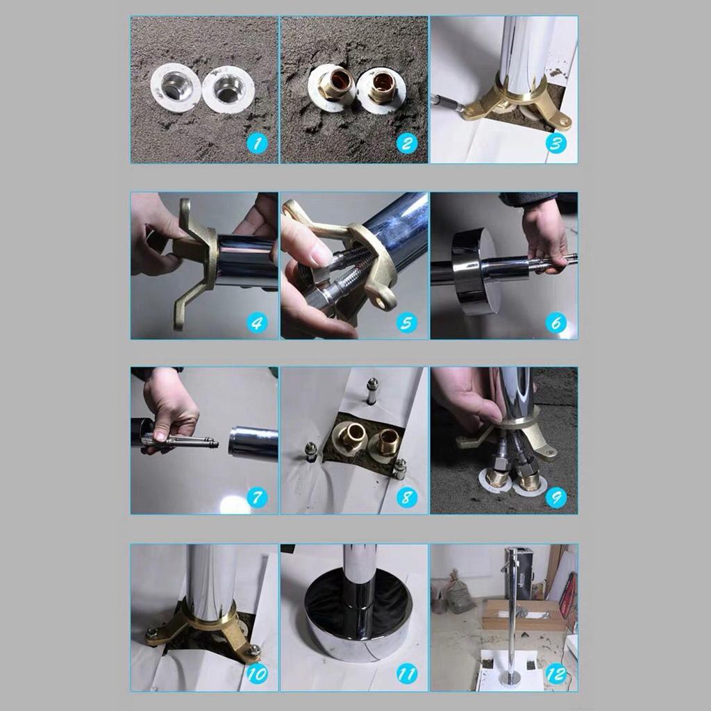 Отдельностоящий смеситель для ванны Устойчивый к коррозии Стабильный Смеситель для душа Элегантный Высокая прочность для раковины колонного типа