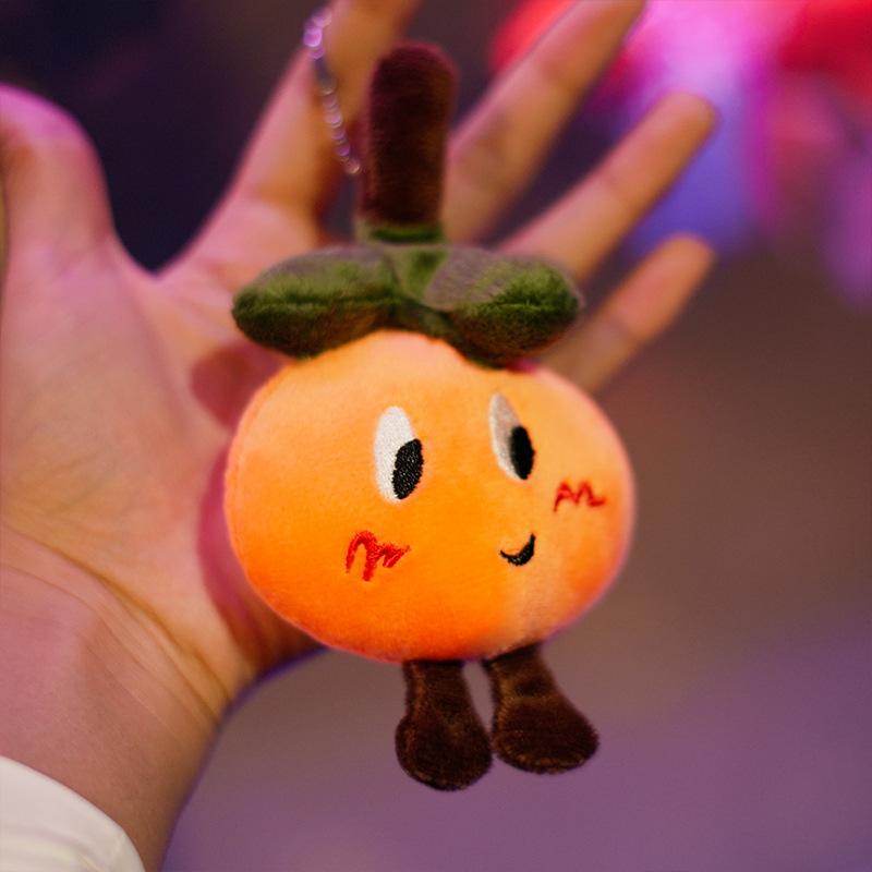 Orange Pendant Gift Doll Backpack Super Cute Funny Orange Doll Hanging Decoration Keychain School Bag Plush Pendant